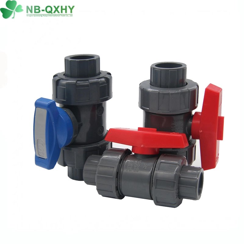 Plastic 2" 1" Inch UPVC True Union Ball Valve PVC Ball Valve Industrial Grade Double Union Ball Valve