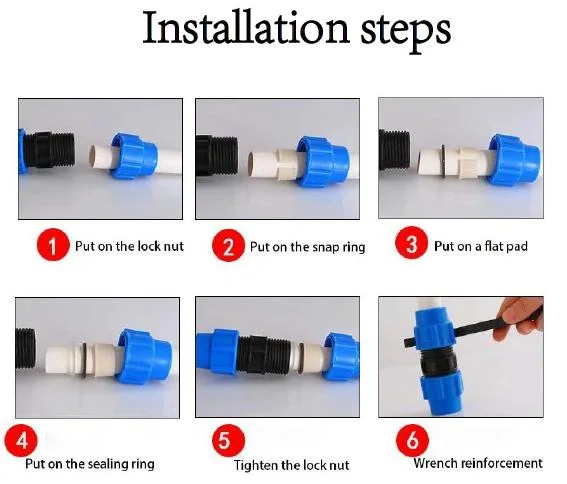 PP Quick Straight Through Valve Plastic Fittings for Farm Irrigation System